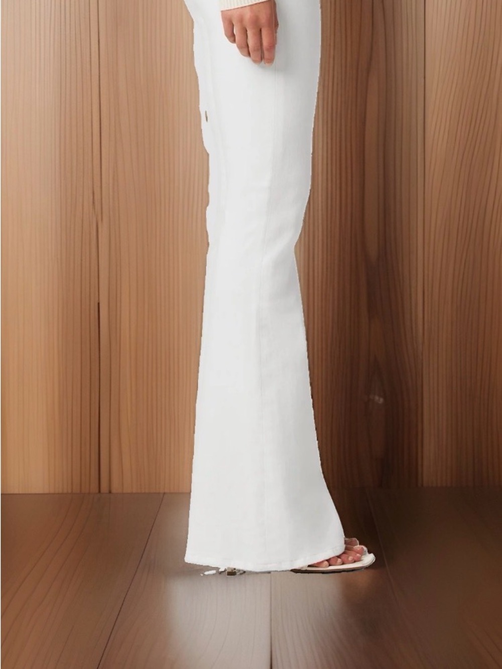 Hudson Jeans Women's White High-Rise Flare Wide Leg - Picture 2 of 11